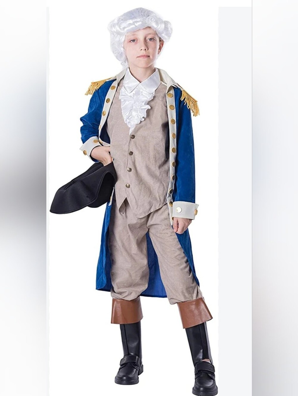 Spooktacular Creations Kids Lg Revolutionary Soldier/George Washington Costume